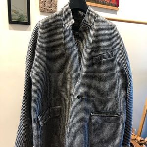 Oversized Blazer Houndstooth (Plaid inside)